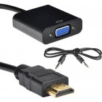 HDMI to VGA Adapter Converter Cable With Audio Cable